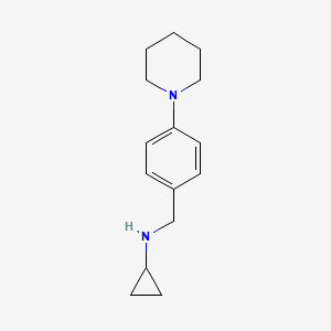 molecular formula C15H22N2 B1353686 N-(4-哌啶-1-基苄基)环丙胺 CAS No. 857283-76-2