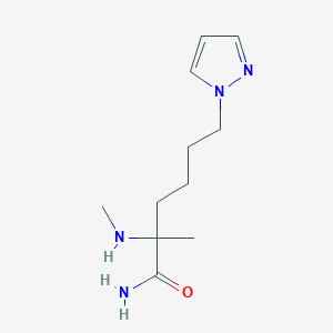 2-Methyl-2-(methylamino)-6-(1h-pyrazol-1-yl)hexanamide