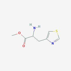 molecular formula C7H10N2O2S B13536869 Methyl 2-amino-3-(thiazol-4-yl)propanoate 