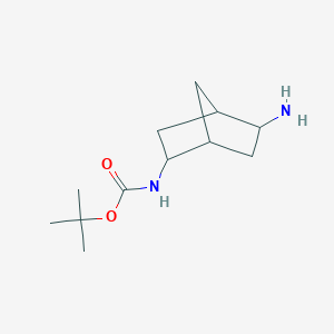 molecular formula C12H22N2O2 B13536873 tert-Butyl (5-aminobicyclo[2.2.1]heptan-2-yl)carbamate 