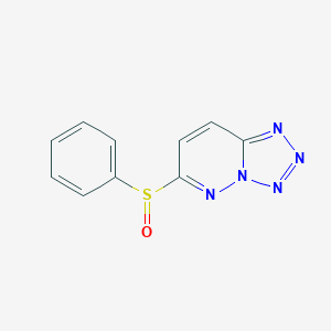 molecular formula C10H7N5OS B135369 6-(苯磺酰基)四唑并[1,5-b]哒嗪 CAS No. 62645-28-7