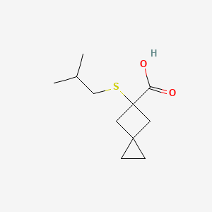 5-(Isobutylthio)spiro[2.3]hexane-5-carboxylic acid