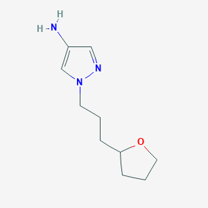 molecular formula C10H17N3O B13536929 1-(3-(Tetrahydrofuran-2-yl)propyl)-1h-pyrazol-4-amine 