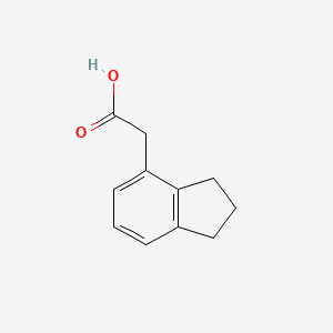 molecular formula C11H12O2 B13536942 2-(2,3-dihydro-1H-inden-4-yl)acetic acid 