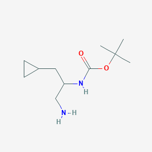 molecular formula C11H22N2O2 B13536953 2-(Boc-amino)-3-cyclopropyl-propanamine 