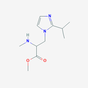 molecular formula C11H19N3O2 B13536970 Methyl 3-(2-isopropyl-1h-imidazol-1-yl)-2-(methylamino)propanoate 