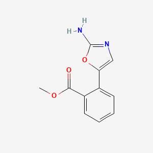 molecular formula C11H10N2O3 B13536972 Methyl 2-(2-aminooxazol-5-yl)benzoate 