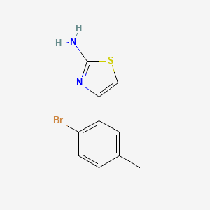 molecular formula C10H9BrN2S B13536978 4-(2-Bromo-5-methylphenyl)-1,3-thiazol-2-amine 