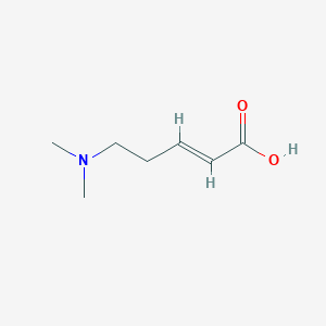 molecular formula C7H13NO2 B13536995 5-(Dimethylamino)pent-2-enoic acid 