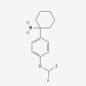 molecular formula C13H17F2NO B13537002 1-[4-(Difluoromethoxy)phenyl]cyclohexan-1-amine CAS No. 1094218-32-2