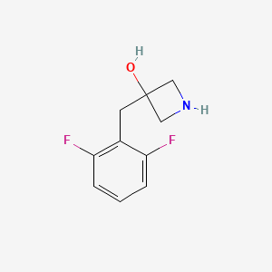 molecular formula C10H11F2NO B13537008 3-(2,6-Difluorobenzyl)azetidin-3-ol 