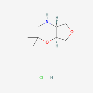 molecular formula C8H16ClNO2 B13537015 rac-(4aR,7aS)-2,2-dimethyl-hexahydro-2H-furo[3,4-b][1,4]oxazine hydrochloride CAS No. 2832887-25-7