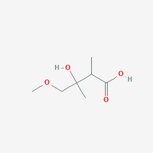 molecular formula C7H14O4 B13537049 3-Hydroxy-4-methoxy-2,3-dimethylbutanoic acid 