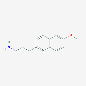 molecular formula C14H17NO B13537163 3-(6-Methoxynaphthalen-2-yl)propan-1-amine 