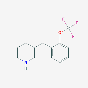 molecular formula C13H16F3NO B13537167 3-[[2-(Trifluoromethoxy)phenyl]methyl]piperidine 