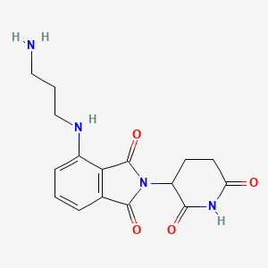 molecular formula C16H18N4O4 B13537170 4-((3-Aminopropyl)amino)-2-(2,6-dioxopiperidin-3-yl)isoindoline-1,3-dione 