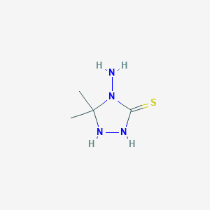 B135372 4-Amino-5,5-dimethyl-1,2,4-triazolidine-3-thione CAS No. 130413-23-9