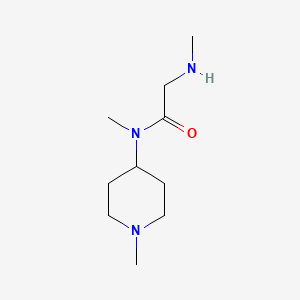 molecular formula C10H21N3O B13537208 N-methyl-2-(methylamino)-N-(1-methylpiperidin-4-yl)acetamide 