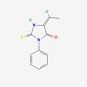 B1353723 (5E)-5-ethylidene-3-phenyl-2-sulfanylideneimidazolidin-4-one CAS No. 5800-50-0