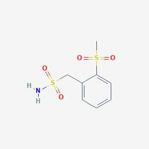 molecular formula C8H11NO4S2 B13537236 1-[2-(Methanesulfonyl)phenyl]methanesulfonamide CAS No. 83055-86-1