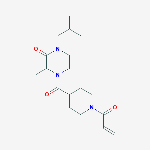 4-(1-Acryloylpiperidine-4-carbonyl)-1-isobutyl-3-methylpiperazin-2-one