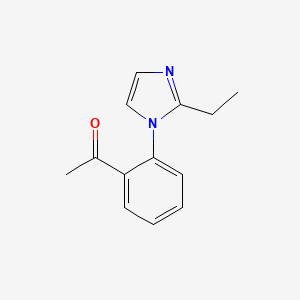 molecular formula C13H14N2O B13537248 1-(2-(2-Ethyl-1h-imidazol-1-yl)phenyl)ethan-1-one 