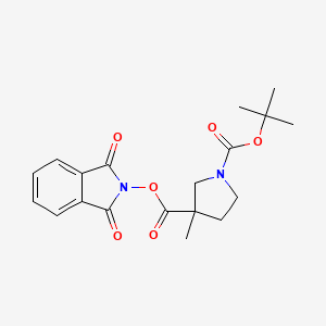 1-(Tert-butyl) 3-(1,3-dioxoisoindolin-2-YL) 3-methylpyrrolidine-1,3-dicarboxylate