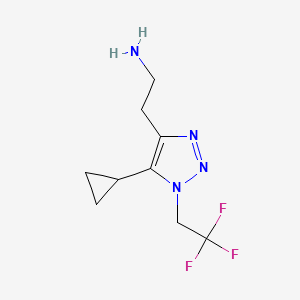 2-[5-cyclopropyl-1-(2,2,2-trifluoroethyl)-1H-1,2,3-triazol-4-yl]ethan-1-amine