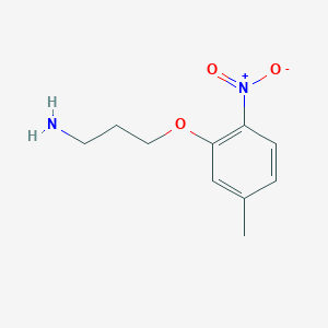 molecular formula C10H14N2O3 B13537281 3-(5-Methyl-2-nitrophenoxy)propan-1-amine 