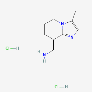 1-{3-methyl-5H,6H,7H,8H-imidazo[1,2-a]pyridin-8-yl}methanaminedihydrochloride