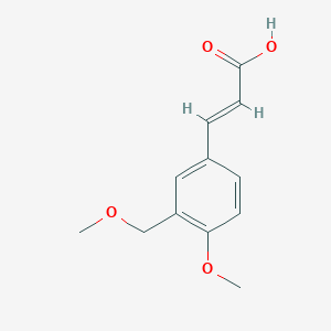 molecular formula C12H14O4 B1353733 (2E)-3-[4-甲氧基-3-(甲氧基甲基)苯基]-丙烯酸 CAS No. 893733-63-6
