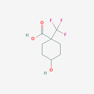 4-Hydroxy-1-(trifluoromethyl)cyclohexane-1-carboxylic acid