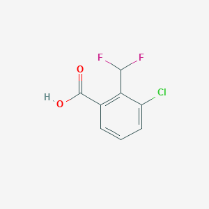 molecular formula C8H5ClF2O2 B13537410 3-Chloro-2-(difluoromethyl)benzoic acid 