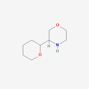 molecular formula C9H17NO2 B13537451 3-(Oxan-2-yl)morpholine 