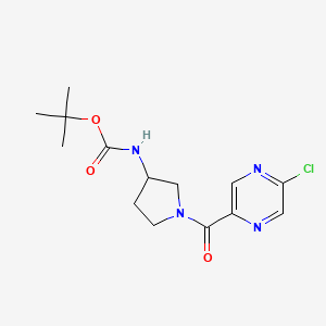 tert-butylN-[1-(5-chloropyrazine-2-carbonyl)pyrrolidin-3-yl]carbamate