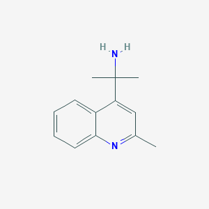 molecular formula C13H16N2 B13537458 2-(2-Methylquinolin-4-yl)propan-2-amine 