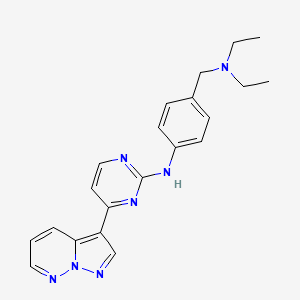 N-[4-(diethylaminomethyl)phenyl]-4-pyrazolo[1,5-b]pyridazin-3-ylpyrimidin-2-amine