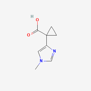 molecular formula C8H10N2O2 B13537479 1-(1-Methyl-1h-imidazol-4-yl)cyclopropane-1-carboxylic acid 