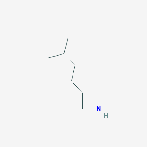 molecular formula C8H17N B13537493 3-(3-Methylbutyl)azetidine 