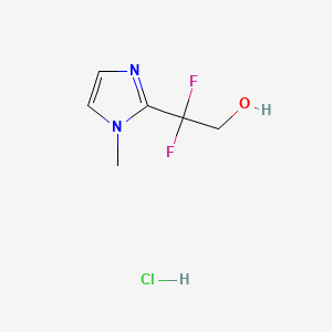 2,2-difluoro-2-(1-methyl-1H-imidazol-2-yl)ethan-1-olhydrochloride