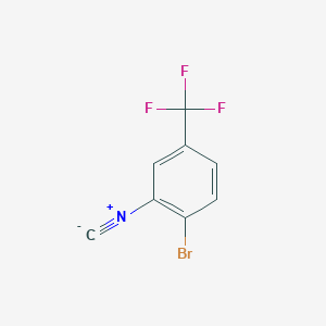 molecular formula C8H3BrF3N B13537511 1-Bromo-2-isocyano-4-(trifluoromethyl)benzene 