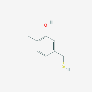 molecular formula C8H10OS B13537519 2-Methyl-5-(sulfanylmethyl)phenol 