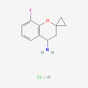 8-Fluoro-3,4-dihydrospiro[1-benzopyran-2,1'-cyclopropan]-4-aminehydrochloride