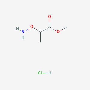 molecular formula C4H10ClNO3 B13537537 Methyl 2-(aminooxy)propanoate hydrochloride 