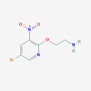 2-((5-Bromo-3-nitropyridin-2-yl)oxy)ethan-1-amine