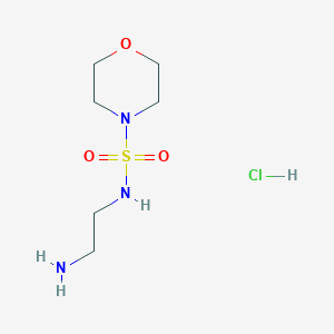 molecular formula C6H16ClN3O3S B13537577 N-(2-aminoethyl)morpholine-4-sulfonamidehydrochloride 