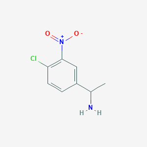 molecular formula C8H9ClN2O2 B13537581 1-(4-Chloro-3-nitrophenyl)ethanamine 