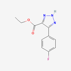 molecular formula C11H10FN3O2 B13537605 ethyl 5-(4-fluorophenyl)-1H-1,2,3-triazole-4-carboxylate 