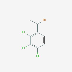 molecular formula C8H6BrCl3 B13537618 1-(1-Bromoethyl)-2,3,4-trichlorobenzene 