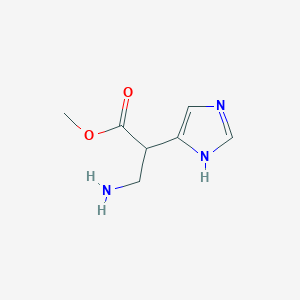 molecular formula C7H11N3O2 B13537635 (R)-Methyl 3-amino-2-(1H-imidazol-5-YL)propanoate 